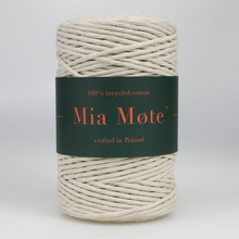 Mia Mote™ Classic Line Sznurek bawełniany skręcany do makramy 3mm light moonstone