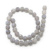 Agat Ognisty Frosted Light Grey Kamień Jubilerski gładki kula 6mm