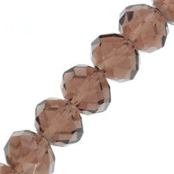Kryształki Szklane Szlifowane Fasetowane Rondelle Platerowany 6x4.5mm