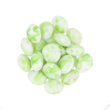 Koraliki Szkło Lampwork Moneta zielony 15mm