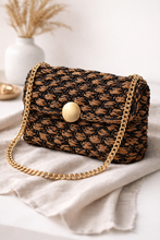 Mia Mote™ ByBag Line Sznurek Poliestrowy płaski bez rdzenia czarny z karmelową nitką 5mm