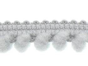 Taśma dekoracyjna z pomponami wypustki szary 9mm