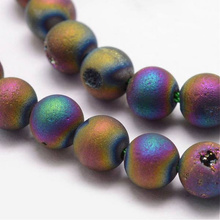 Agat Druzy Violet Grade A Kamień Jubilerski kula 6mm