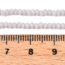 Koraliki Fasetowane Kryształki Szklane Rondelle Jasny Szary 2.7x1.5mm