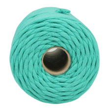 Mia Mote™ Classic Line Sznurek bawełniany skręcany do makramy 5mm Malachite Green