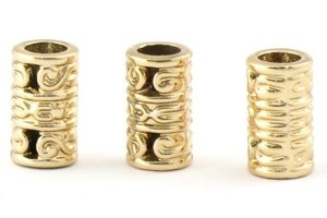 Tunel Ozdobny do Rzemienia Shamballa Kc Gold 13x8mm 1 szt