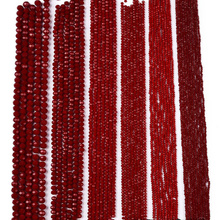 Koraliki Fasetowane Kryształki Szklane Rondelle Czerwony 3.8x3mm