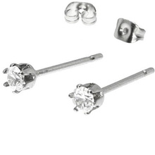 Kolczyki sztyfty z cyrkoniami Stal Chirurgiczna 3mm 1 para