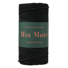 Mia Mote™ Petit Line Sznurek pleciony bawełniany 2mm Shungite
