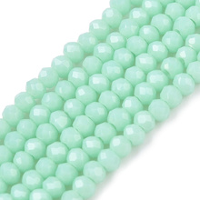 Koraliki Fasetowane Kryształki Szklane Rondelle Miętowy 2.7x1.5mm