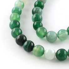 Agat Pasiasty MediumSea Green Kamień Jubilerski gładki kula 6mm