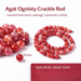 Agat Ognisty Crackle Red - kamień harmonii, odwagi i pewności siebie - kula 8mm