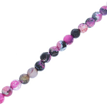 Agat Ognisty Fuchsia Kamień Jubilerski Fasetowany kula 6mm