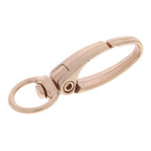 Brelok do Kluczy Karabińczyk do Torebki Obrotowy złoty 37x13mm
