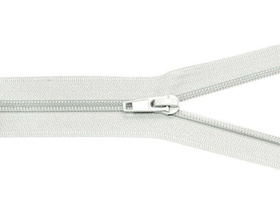 Zamek suwak błyskawiczny spiralny 5' do torebki rozdzielczy auto lock do makramy szary jasny 30cm