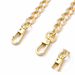 Łańcuszek metalowy z karabińczykami pasek do torebki złoty 10mm 116cm