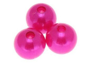 Perły Akrylowe różowy ciemny 10mm