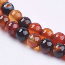 Agat Caramel Kamień Jubilerski gładki kula 4mm