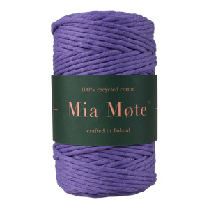 Mia Mote™ Classic Line Sznurek bawełniany skręcany do makramy 5mm Amethyst