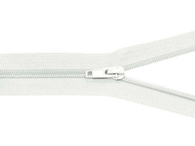 Zamek suwak błyskawiczny spiralny 5' do torebki rozdzielczy auto lock do makramy biały 30cm 5szt