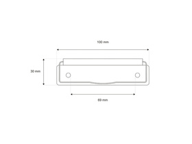 Klip z drutem binder do notesów makramy 100x30mm