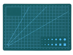 Mata do cięcia samogojąca format A5 modelarska podkładka z miarką techniczną 15x22cm 1szt
