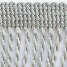 Frędzle Chwosty Na Taśmie Skręcane Srebrny 60mm 1m