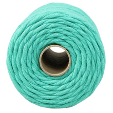 Mia Mote™ Classic Line Sznurek bawełniany skręcany do makramy 2mm Malachite Green