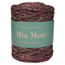 Mia Mote™ ByBag Line Lurex Sznurek Poliestrowy płaski bez rdzenia Świąteczny ze złotą nitką 5mm