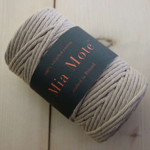 Mia Mote™ Classic Line Sznurek bawełniany skręcany do makramy 3mm light moonstone