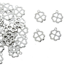 Zawieszka Stal Chirurgiczna Koniczynka 12x10,5mm 10szt