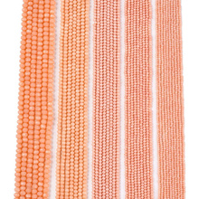 Koraliki Fasetowane Kryształki Szklane Rondelle Łososiowy 2.7x1.5mm