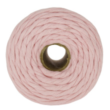 Mia Mote™ Classic Line Sznurek bawełniany skręcany do makramy 3mm Rose Quartz