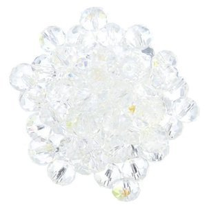 Koraliki Kryształki Szlifowane Fasetowane Rondelle Crystal Ab 6x8mm 20cm ~33szt