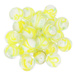 Koraliki Szkło Lampwork Kula żółty 14mm