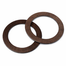 Drewniane uchwyty do toreb i makramy – obręcze 14 cm, brązowe (2 szt.)