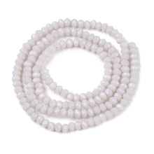 Koraliki Fasetowane Kryształki Szklane Rondelle Jasny Szary 2.7x1.5mm