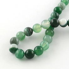Agat Pasiasty MediumSea Green Kamień Jubilerski gładki kula 6mm