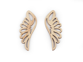 Drewniane scrapki skrzydła skrzydełka ażurowe obłe do dekoracji aniołków