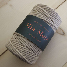 Mia Mote™ Classic Line Sznurek bawełniany skręcany do makramy 3mm light moonstone