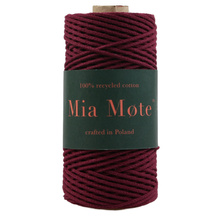Mia Mote™ Petit Line OUTLET CUT  Sznurek pleciony bawełniany 2mm Ruby