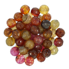 Agat Colorful Kamień Jubilerski Fasetowany kula 6mm