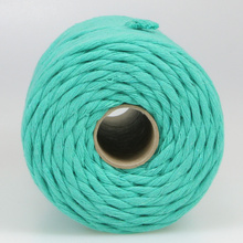 Mia Mote™ Classic Line Sznurek bawełniany skręcany do makramy 5mm Malachite Green