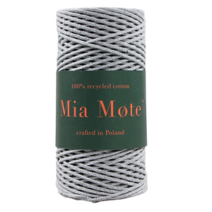 Mia Mote™ Petit Line Sznurek pleciony bawełniany 2mm Outlet CUT Basalt Grit