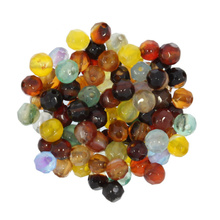 Agat Colorful Kamień Jubilerski Fasetowany kula 4mm