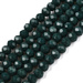 Koraliki Fasetowane Kryształki Szklane Rondelle Butelkowa zieleń 3.8x3mm