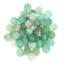 Agat Pasiasty MediumSea Green Kamień Jubilerski gładki kula 6mm