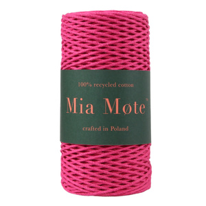 Mia Mote™ Petit Line Sznurek pleciony bawełniany 2mm Radiant Orchid