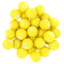 Koraliki Szklane Powlekane Smooth żółty 10mm