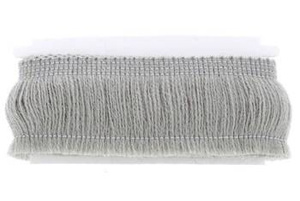 Taśma Frędzle Tekstylne Odzieżowe na Taśmie Ozdobne Szary Jasny 40mm